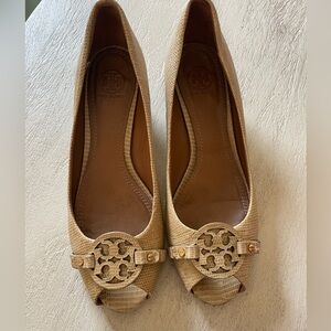 Tory Burch Open Toe Wedge